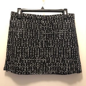 Topshop Black & White Tweed Mini Skirt
